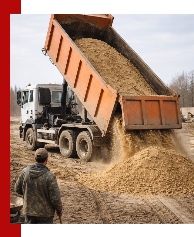 Аренда самосвала 20 тонн для перевозки грузов в октябрьском