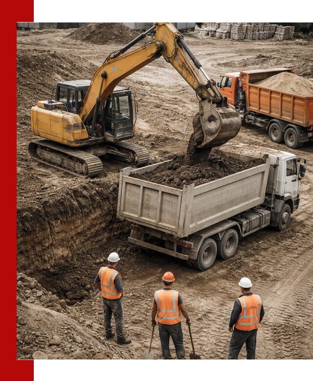 Разработка грунта для строительства и благоустройства в октябрьском