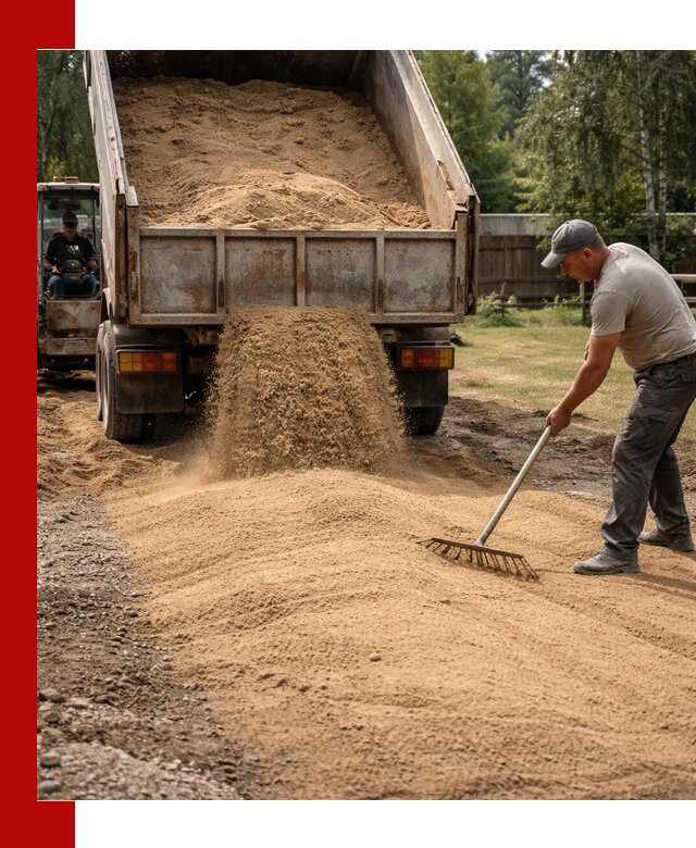 Отсыпка участка песком в октябрьском быстро и качественно
