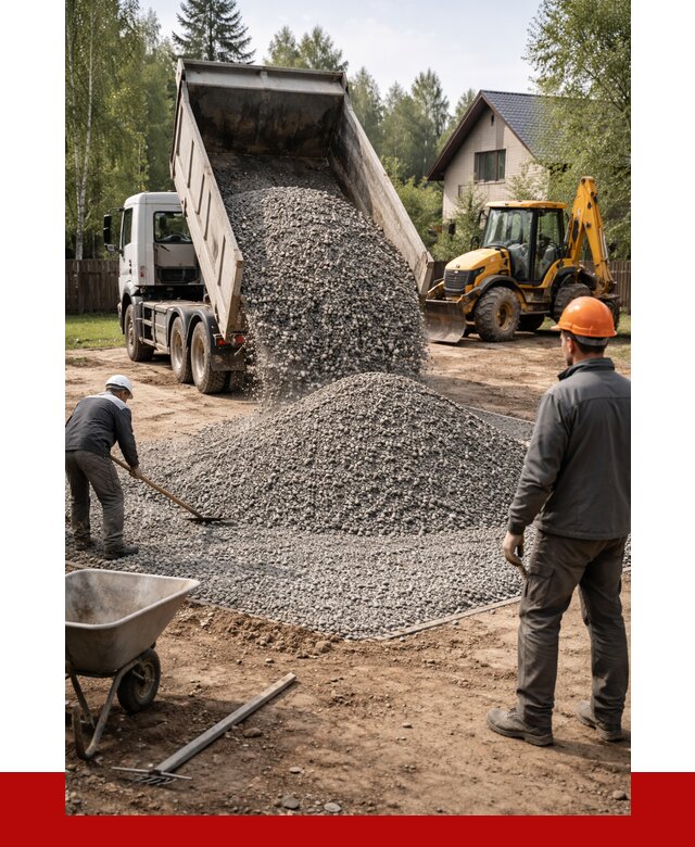 Отсыпка участка щебнем в октябрьском от 6732 р. ПРОНЕРУДКтб