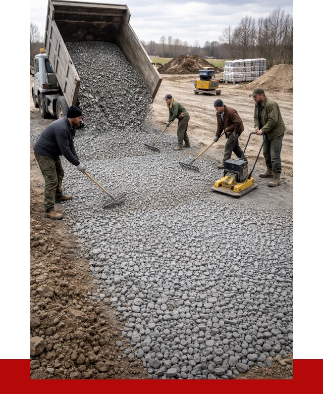 Устройство щебеночной подушки в октябрьском от 4661 р. ПРОНЕРУДКтб