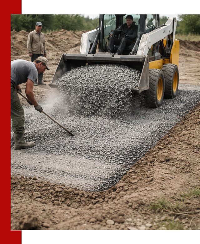 Устройство щебеночной подушки в октябрьском для дорог и фундаментов